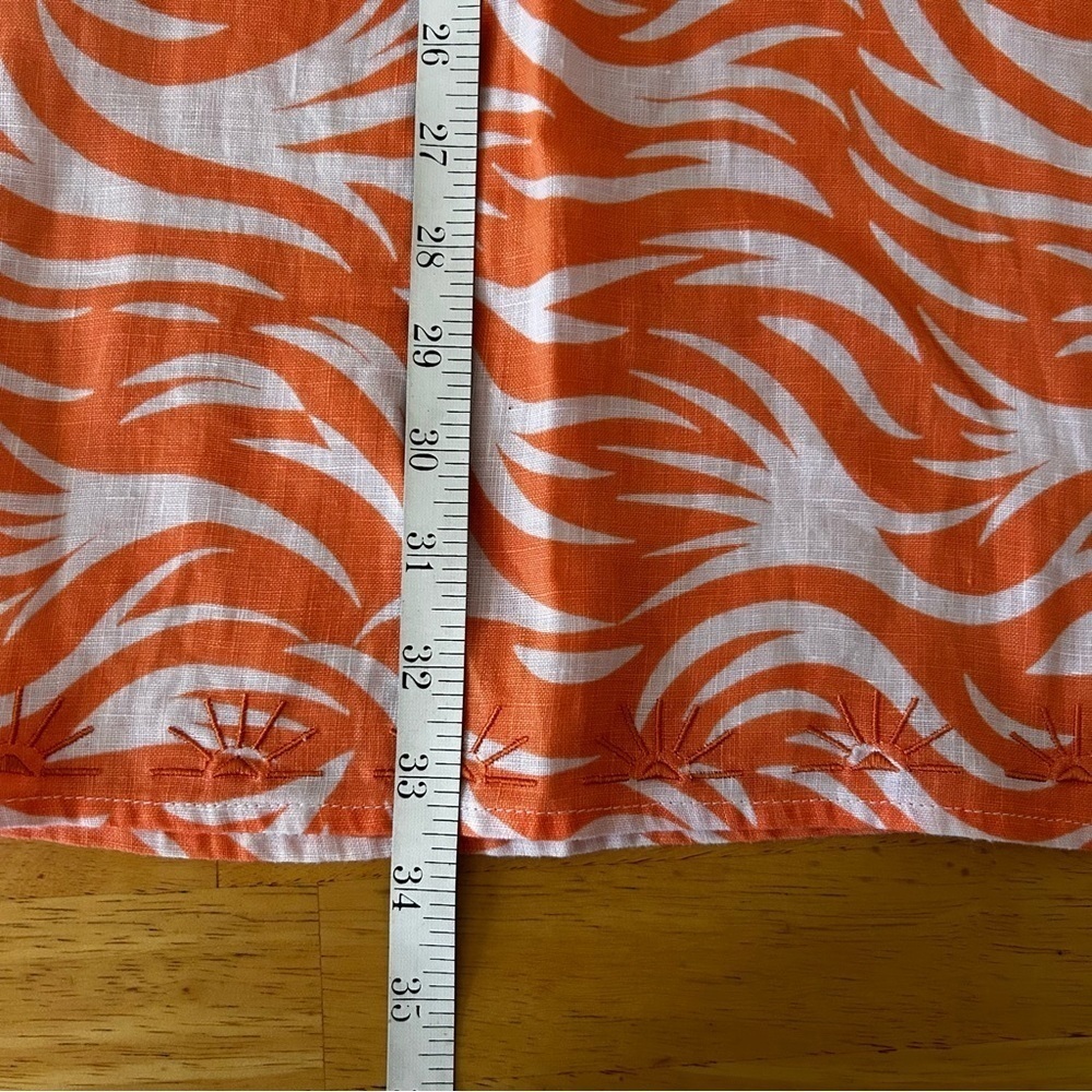 NWT HIHO Rachel Linen Dress in Papaya Wins - Picture 14 of 16